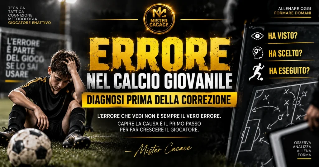Errore nel calcio giovanile: diagnosi prima della correzione - Mister Cacace