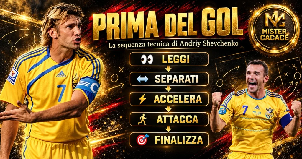 Andriy Shevchenko sequenza tecnica prima del gol