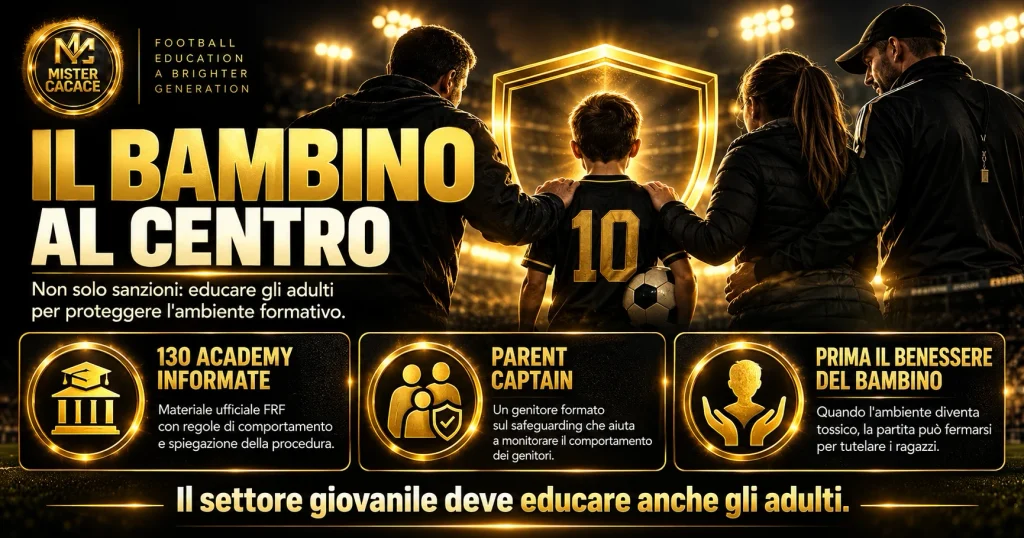 Il bambino al centro nel calcio giovanile: Parent Captain, Academy informate e tutela dell'ambiente formativo