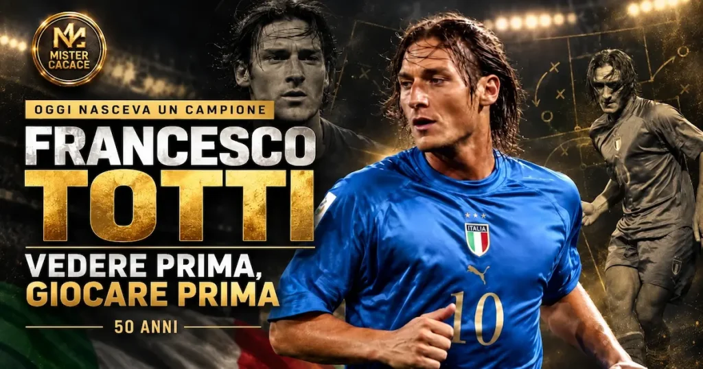 Francesco Totti e la visione di gioco: vedere prima, giocare prima