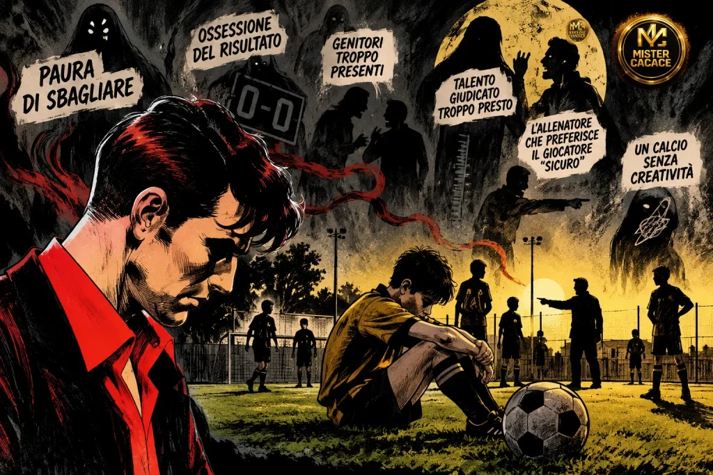 Paure e pressioni nel calcio giovanile tra risultato, genitori, giudizio e creatività