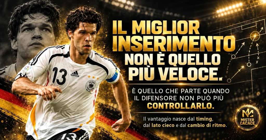 Michael Ballack e il timing del miglior inserimento del centrocampista