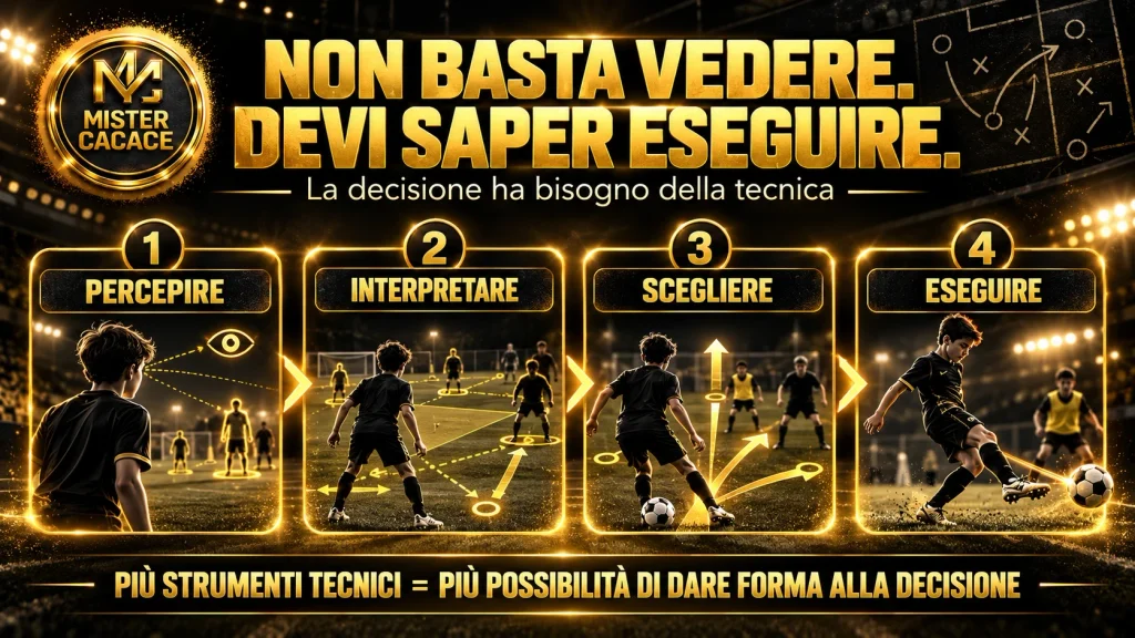 Percepire interpretare scegliere ed eseguire nello sviluppo tecnico del giovane calciatore