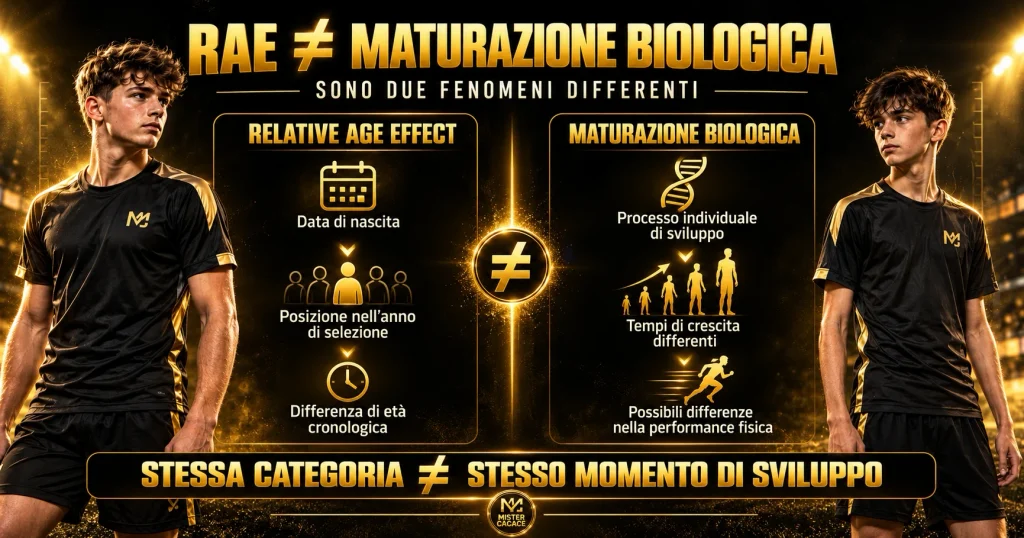 Differenza tra Relative Age Effect e maturazione biologica nel calcio giovanile
