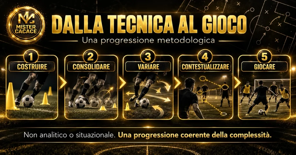 Progressione metodologica dalla tecnica analitica al gioco nel calcio giovanile