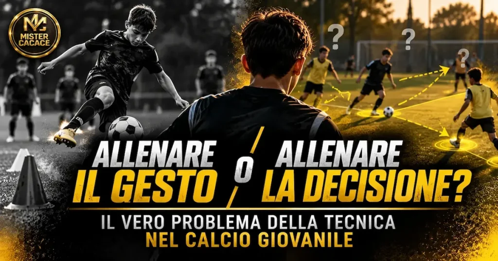 Allenare il gesto o allenare la decisione nella tecnica del calcio giovanile