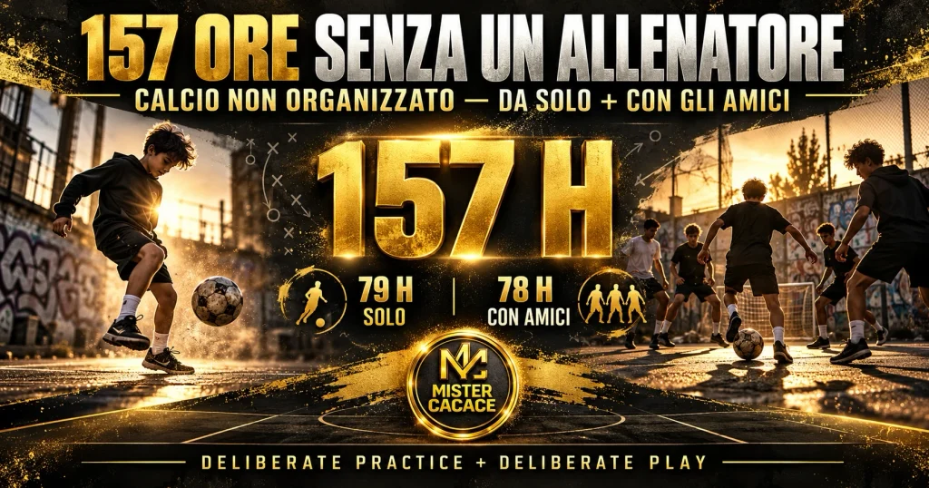 157 ore di calcio non organizzato nello studio sul deliberate play