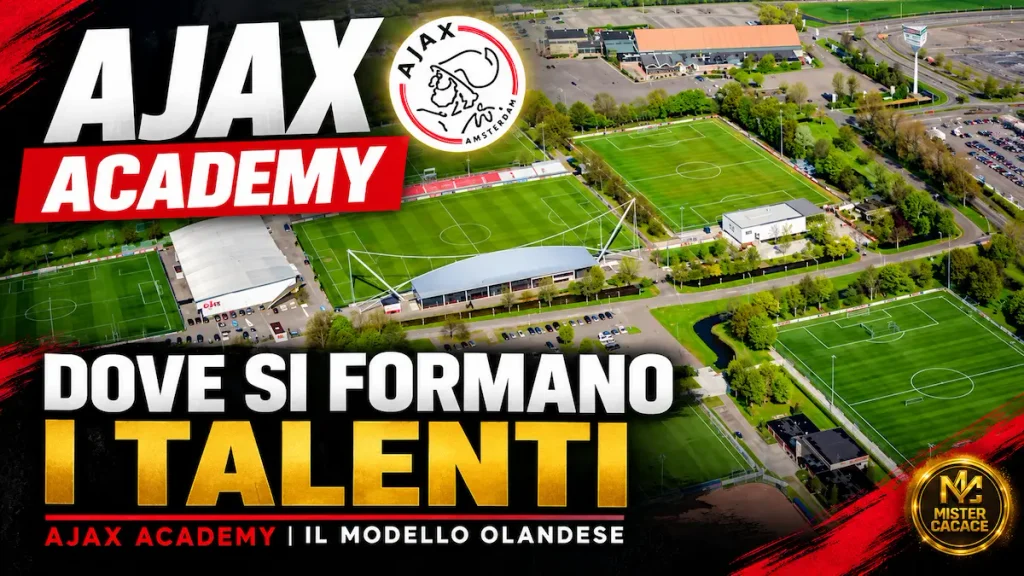 Illustrazione della Ajax Academy e del centro De Toekomst, modello olandese di formazione dei giovani calciatori.