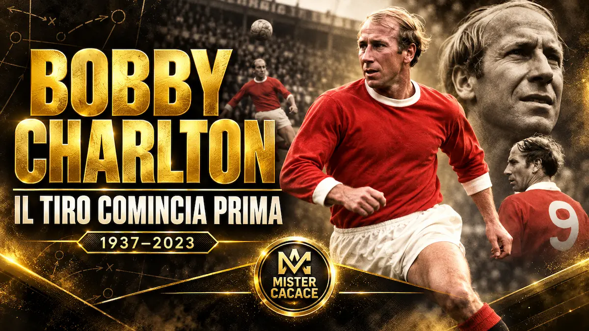 Bobby Charlton e il tiro: il gesto comincia prima del calcio