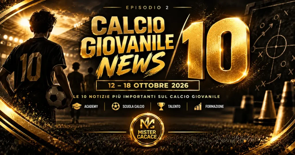 Calcio Giovanile News Top 10 dal 12 al 18 ottobre 2026, le principali notizie italiane e internazionali.