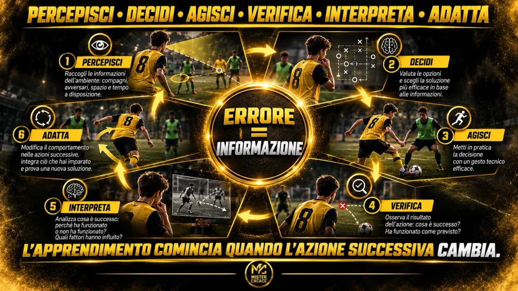 Ciclo errore e apprendimento nel calcio giovanile del giocatore enattivo
