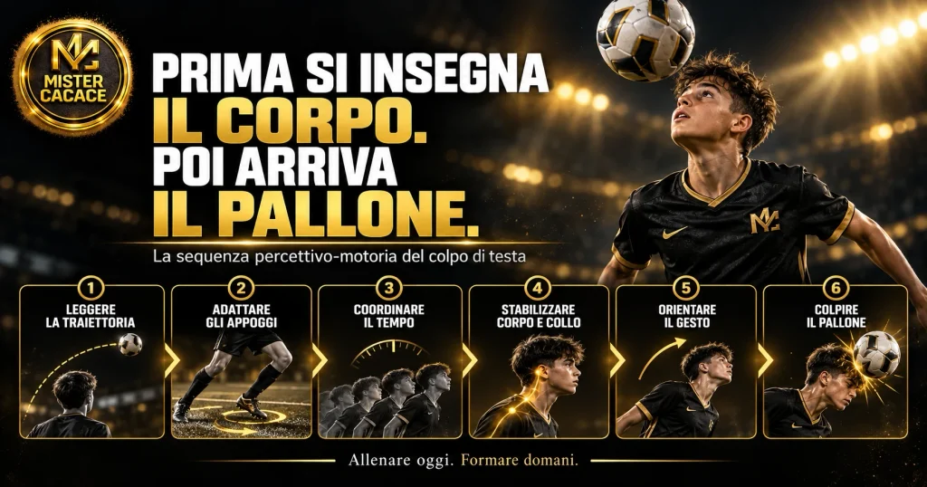 Prima il corpo poi il pallone nel colpo di testa nel calcio giovanile