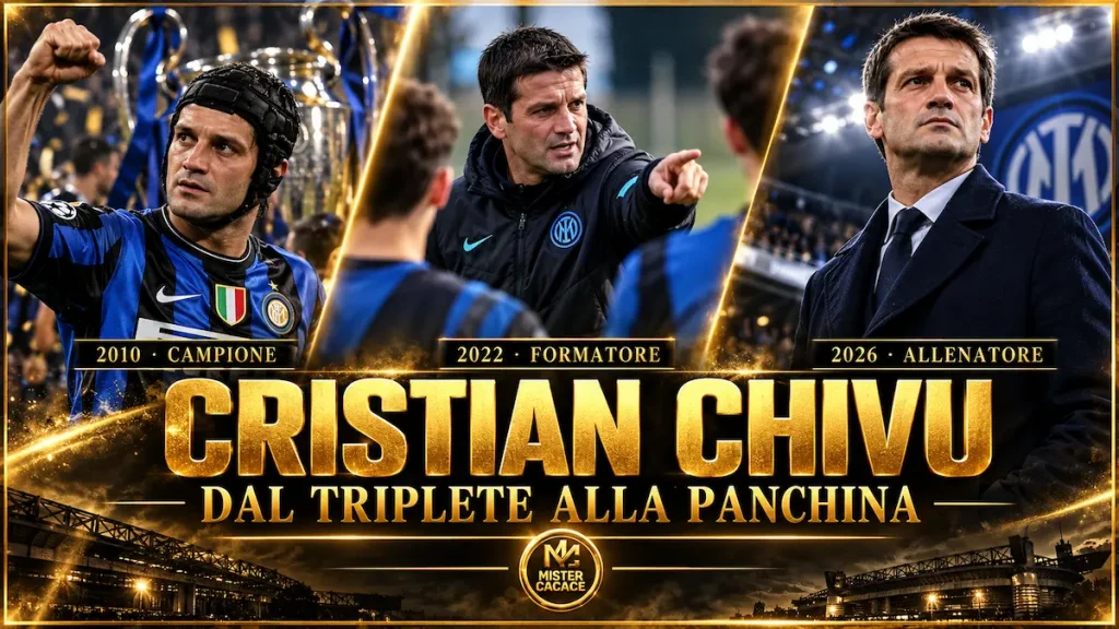 Cristian Chivu dal Triplete 2010 ai sei anni nel settore giovanile Inter, fino alla panchina della Prima Squadra.