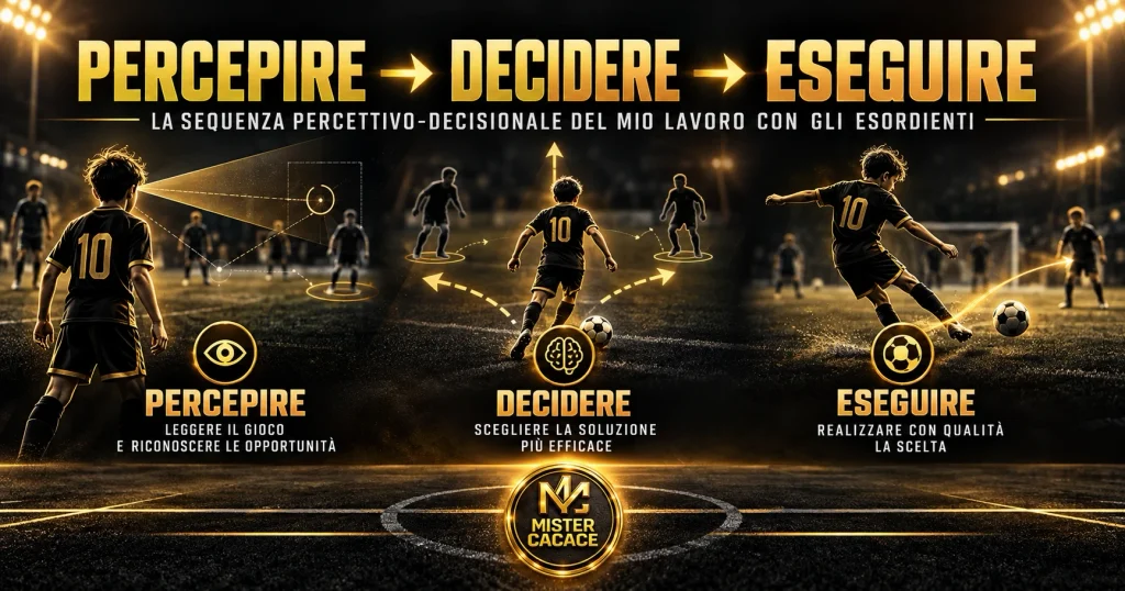Percepire decidere eseguire nell'allenamento Esordienti U12 U13