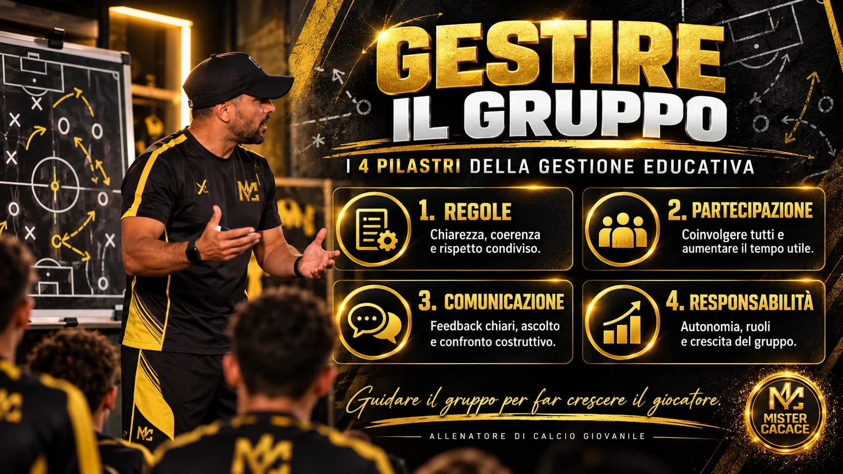 Gestione del gruppo per l'allenatore di calcio giovanile: regole, partecipazione, comunicazione e responsabilità