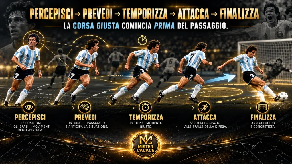 Jorge Burruchaga e il timing dalla percezione alla finalizzazione