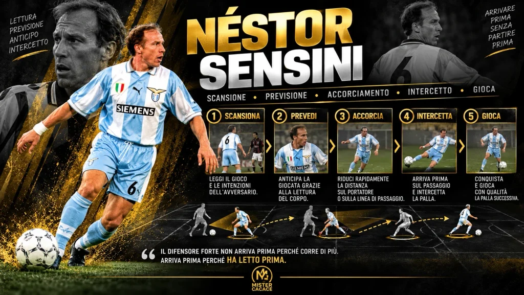 Néstor Sensini e l’anticipo: scansione, previsione, accorciamento e intercetto