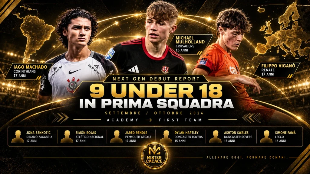 Under 18 in Prima Squadra nel NEXT GEN DEBUT Report settembre ottobre 2026