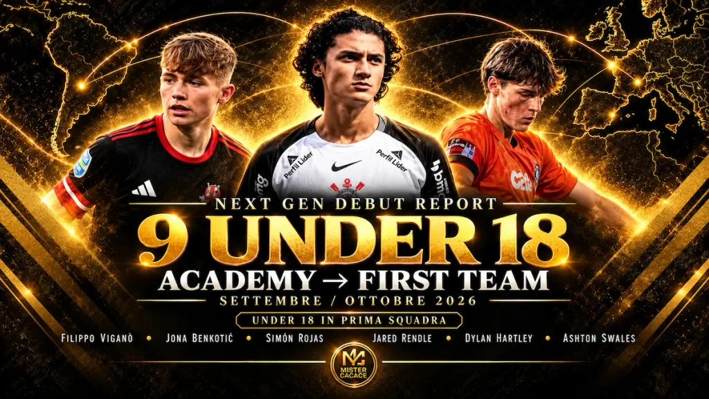 Under 18 in Prima Squadra NEXT GEN DEBUT Report settembre ottobre 2026