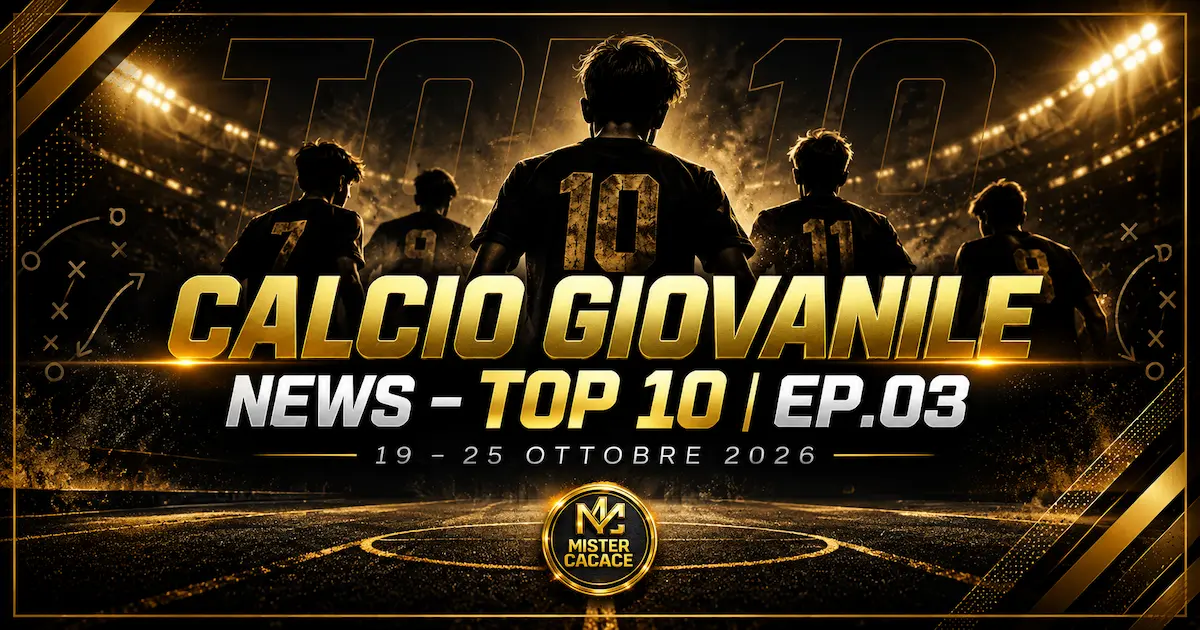 Notizie calcio giovanile: le 10 novità della settimana 19–25 ottobre 2026