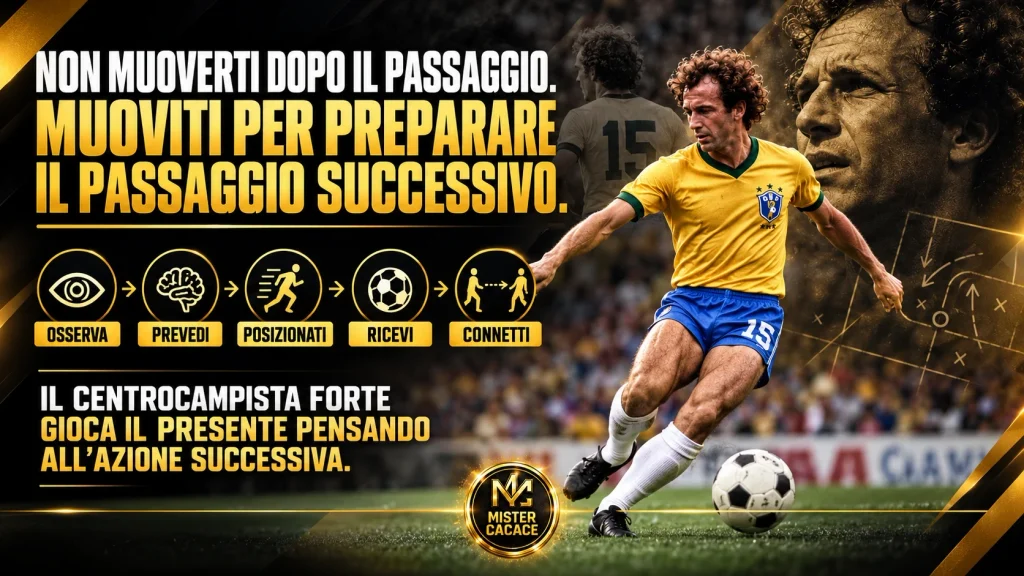 Paulo Roberto Falcão e la visione di gioco: scansione, previsione, posizione, ricezione e connessione
