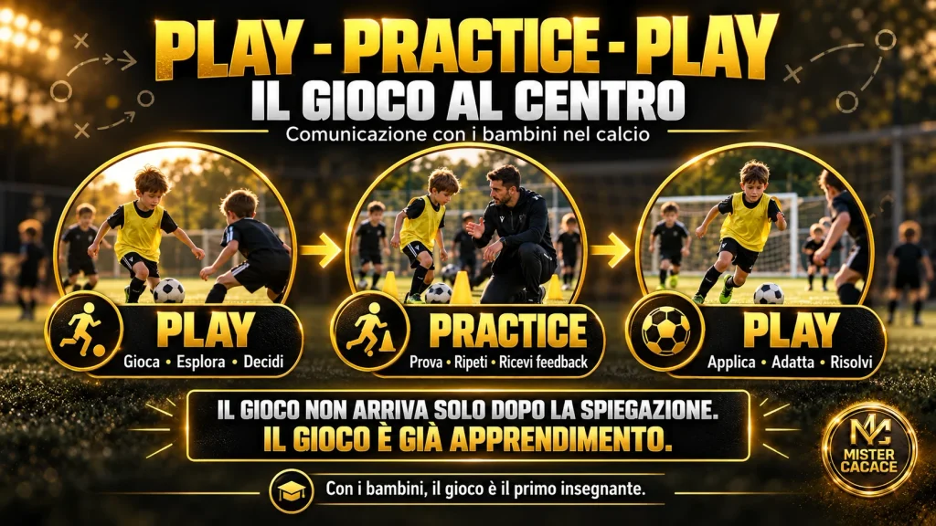 Play-Practice-Play per bambini nel calcio secondo il modello FIFA