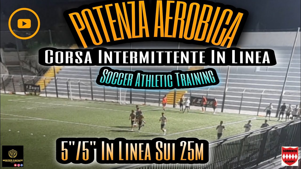 Preparazione atletica Giovanissimi U15: corsa intermittente in linea sui 25 metri, video Mister Cacace