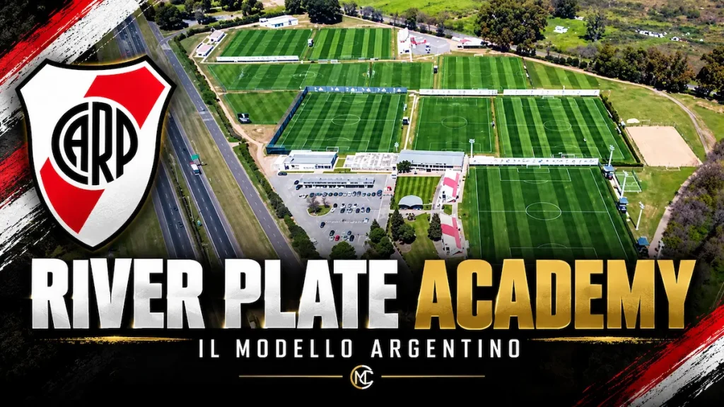 Vista aerea del River Camp, centro di allenamento del River Plate in Argentina.