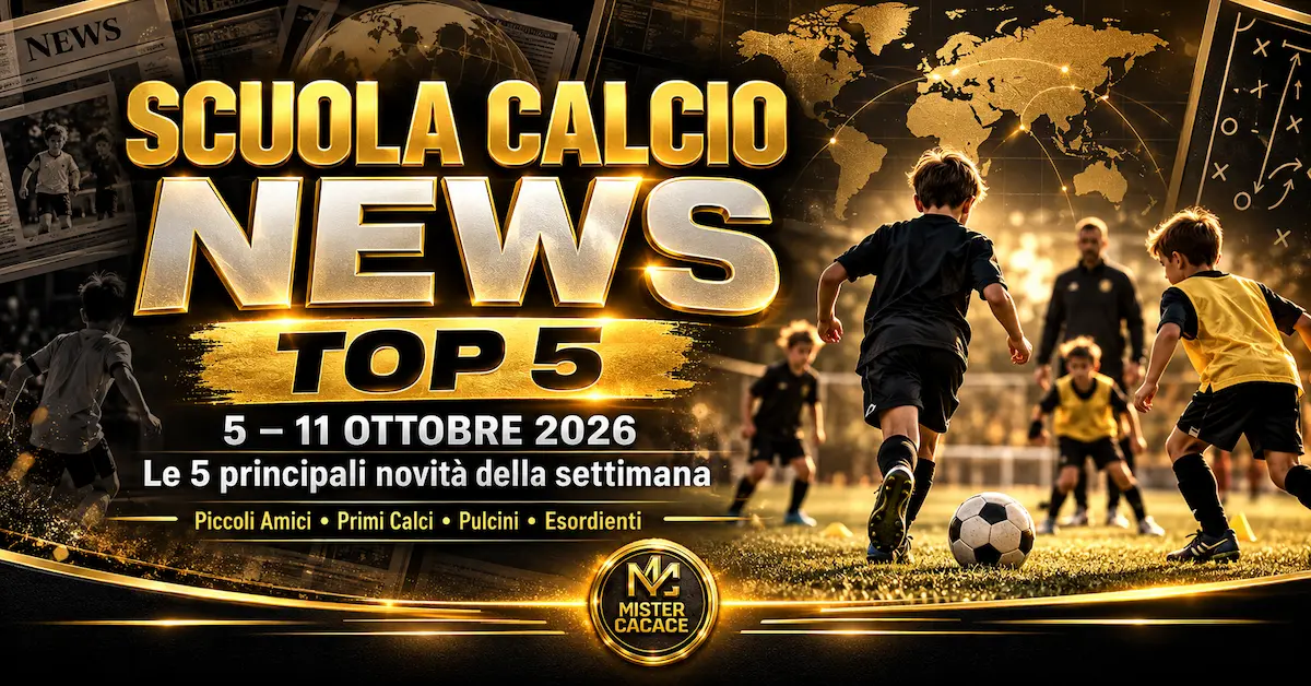 Scuola Calcio News, le 5 principali novità dal 5 all'11 ottobre 2026 per Piccoli Amici, Primi Calci, Pulcini ed Esordienti