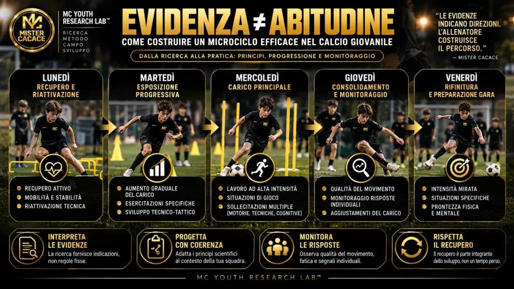 Ricerca scientifica calcio giovanile: corsa, frenate, calci e recupero degli adduttori.