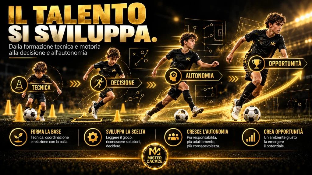 Sviluppo del talento nel calcio giovanile attraverso formazione individuale e academy.