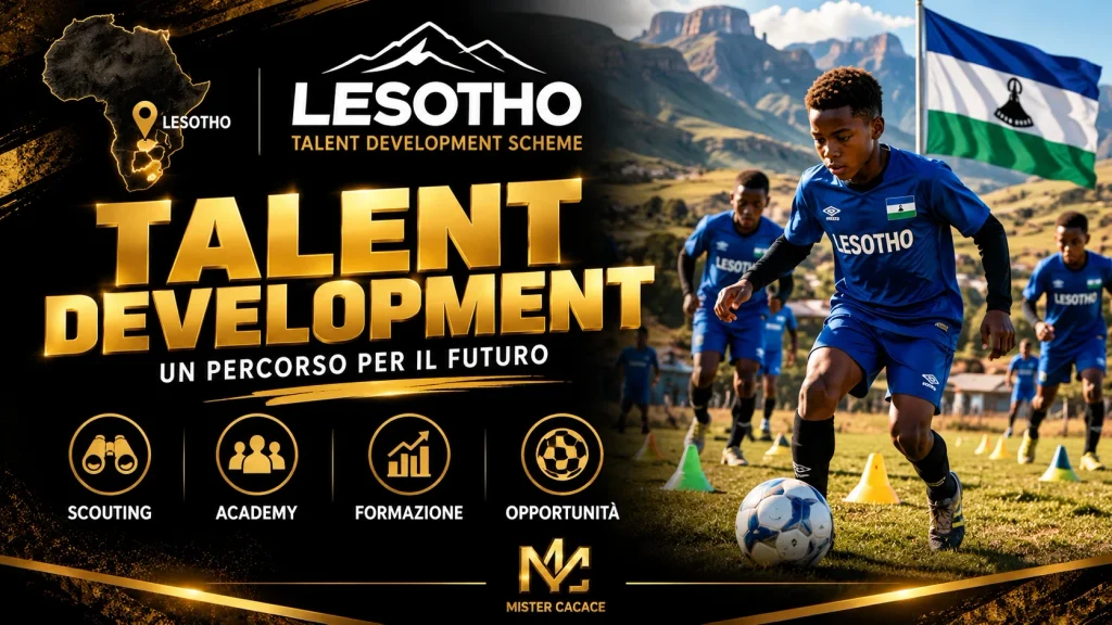 Sviluppo del talento nel Lesotho: scouting, academy e formazione dei giovani calciatori.