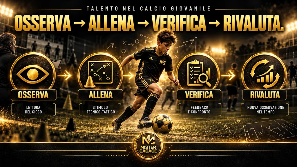 Metodo di osservazione del talento nel calcio giovanile attraverso quattro fasi