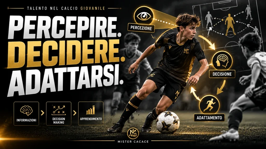 Talento nel calcio giovanile attraverso percezione decisione e adattamento durante il gioco