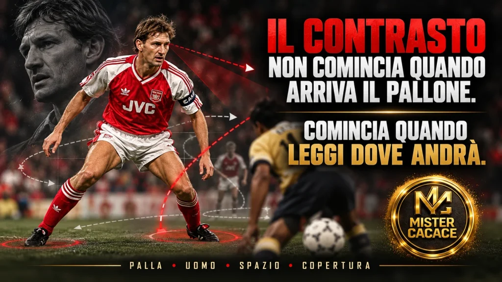 Tony Adams e la difesa: lettura del gioco prima del contrasto