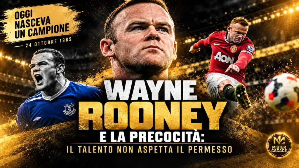 Wayne Rooney e il talento giovanile: copertina sulla precocità del campione, dall'Everton al Manchester United.