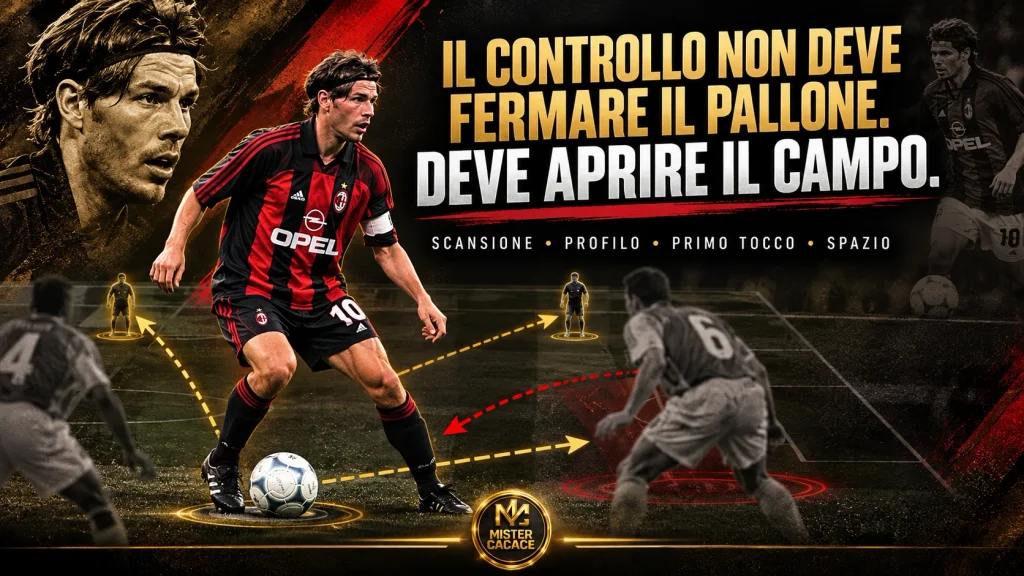 Zvonimir Boban e il controllo orientato con scansione e postura prima della ricezione
